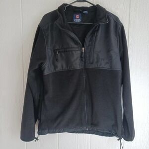 Large Black Men's Chaps Jacket, Lined and very nice